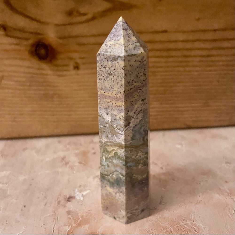 Green & Purple Ocean Jasper Tower Point
